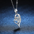 Luxury GRA Certified 1 Carat Moissanite Pendant Necklace for Women Party 925 Sterling Silver Diamond Chain Necklaces