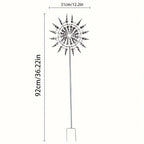 1pc Metal Kinetic Windmill Outdoor Garden Decor, Creative Lawn Art Spinner, No Battery Needed