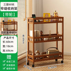 Kitchen multi-functional storage rack, crevice trolley, household living room mobile bathroom multi-layer floor-standing storage
