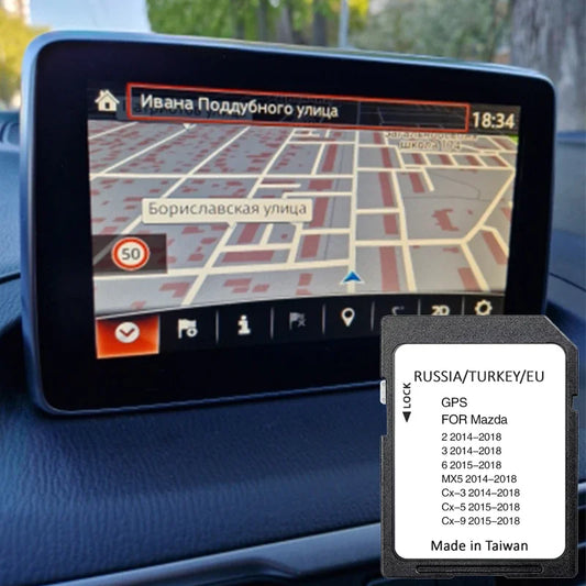 for Mazda Europe Cover Connect Navigation SD Card 2024 Sat Nav Map Latest Update