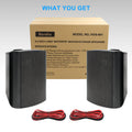 Herdio 6.5‘’ 2PCS Wall Mounted Speaker 400W Passive Outdoor ABS Material Speaker System Applicable To living Room Garage Patio