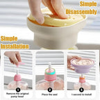 Kitchen Dishwashing Soap Dispenser Bottle Sink Detergent Foaming Box Scouring Pad Brush Storage Dispenser Presser