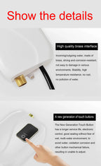 Instant Electric Water Heater 3500W Household Mini Tankless Water Heater with LCD Display for Shower Bathroom Kitchen Use