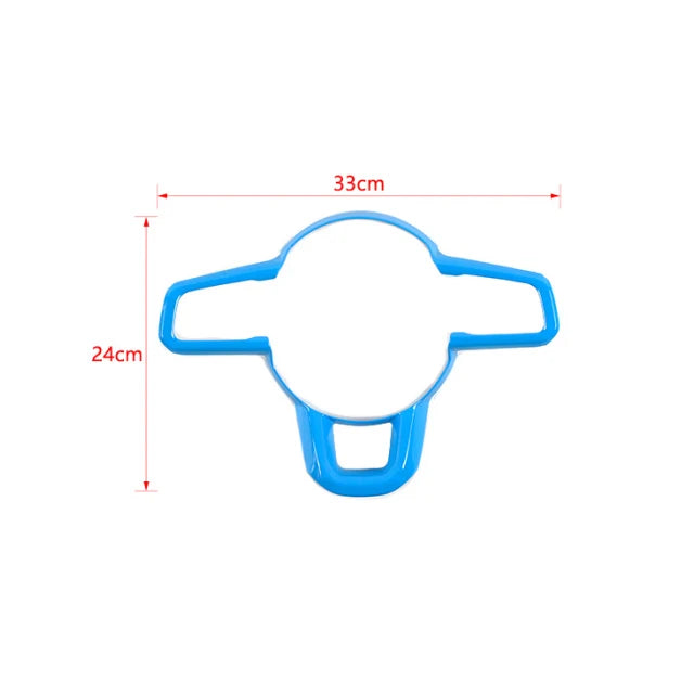 JIDIXIAN fit for Jeep Wrangler JL for Gladiator JT 2018 2019 2020 2021 2022 2023 2024 Car Steering Wheel Decoration Panel Cover