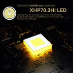 Sofirn SC33 XHP70.3 HI LED Flashlight Tactical 5200lm Powerful 21700 U