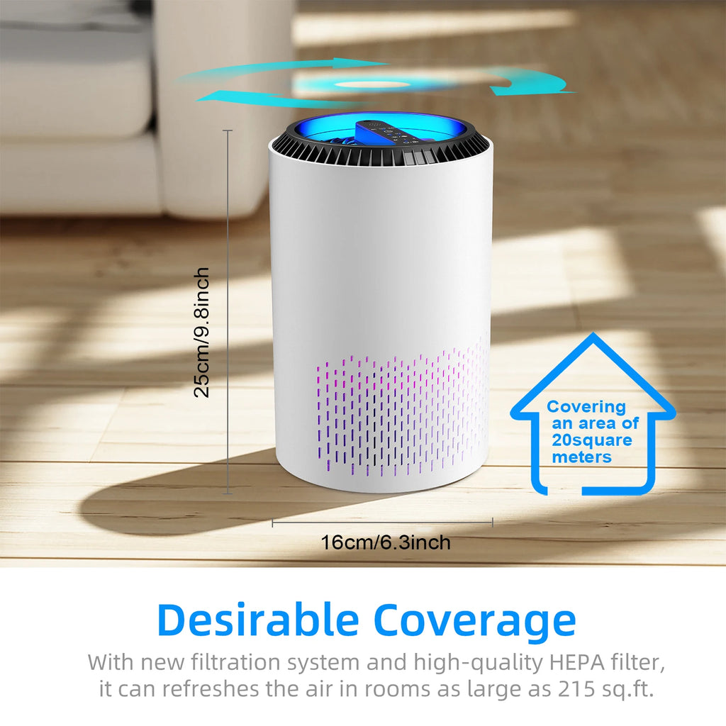 AROEVE Air Purifiers Fragrance for Bedroom Home Smoke Pollen Dander Ha