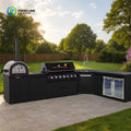 Customized Commercial Modular Outdoor Kitchen BBQ Grill Cabinet Island All-In-One Stainless Steel Outdoor Kitchen Bbq Island