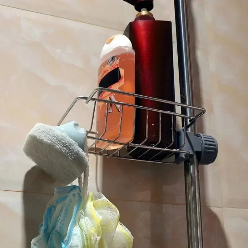 Kitchen Stainless Steel Sink Drain Rack Detachable Hanging Storage Shelf Faucet Holder Sponge Dish Cloth Organizer Accessories