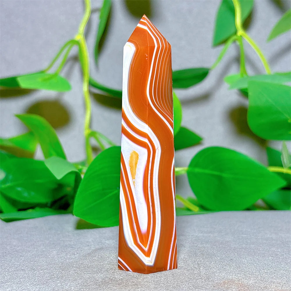 Carnelian Tower Crystal Natural Stone Quartz Home Decoration Minerals Reiki Craft Gifts Energy Healing Meditation Spiritual Love