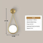 Interior LED Wall Lamps Wall Lighs with G9 Bulb Frosted Glass Ball Black Gold Bedroom LED Wall Sconce for Home Luminuaire Lamp