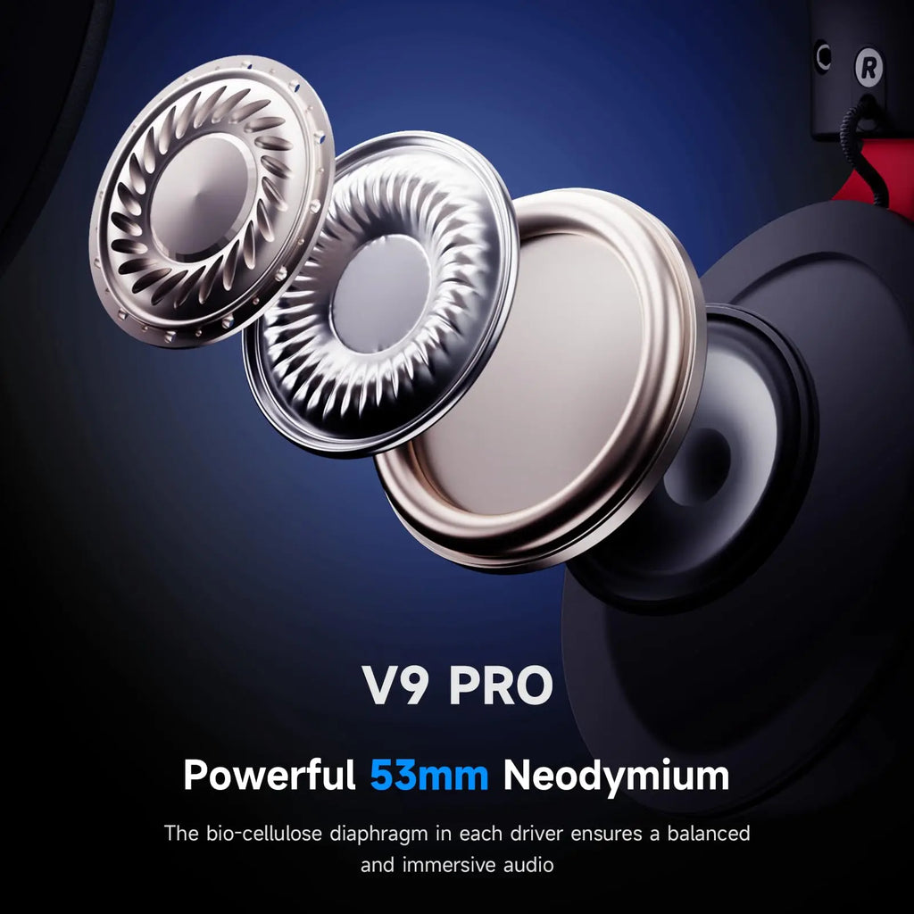 MCHOSE V9 Pro Gaming Wireless  Headset Surround Sound Headphones Noise Canceling Mic Low Latency Lightweight for PS5 PC SWITCH