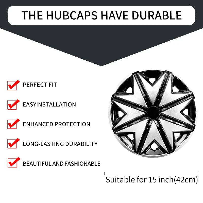 Car Wheel Hub Cap Starfish Style 15 Inch Full Cover Hubcap Decorative Automotive Accessories Design for Chevy Express Cargo Van
