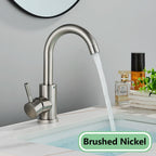 Suguword Bathroom Basin Faucet Stainless Steel Hot Cold Wash Mixer Crane Tap Rotation Sink Faucets Single Handle