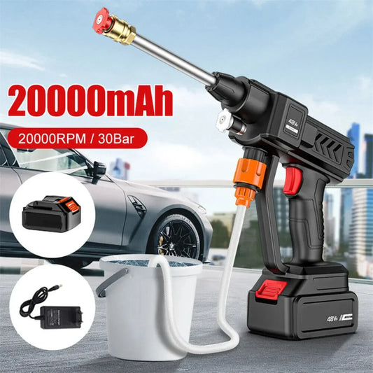 High pressure home car wash water gun electric car wash machine rechargeable wireless lithium battery car wash machine