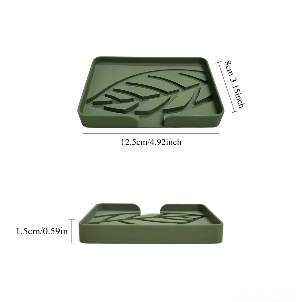 Kitchen Sink Sponge Holder Silicone Soap Dish Bar Soap Holder Self Draining Anti-slip Storage Rack Bathroom Kitchen Supplies