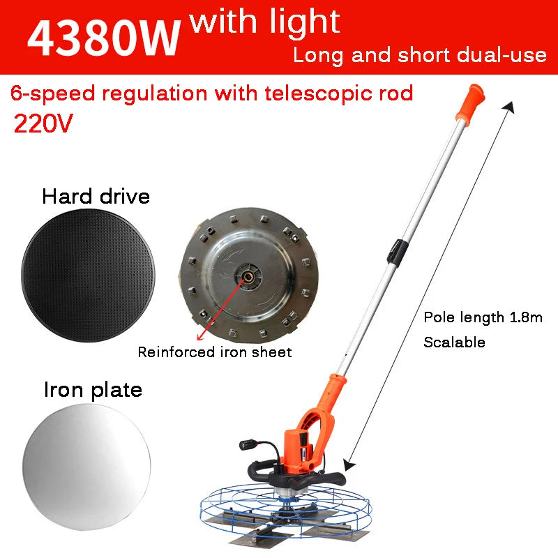 4980W Electric Cement Mortar Polishing Machine Handheld Powder Wall Polishing And Grinding Machine 220V
