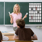 36 Clear Pocket Chart for Calculator Holder with Number Sticker Classroom Hanging Cell Phones Organizer