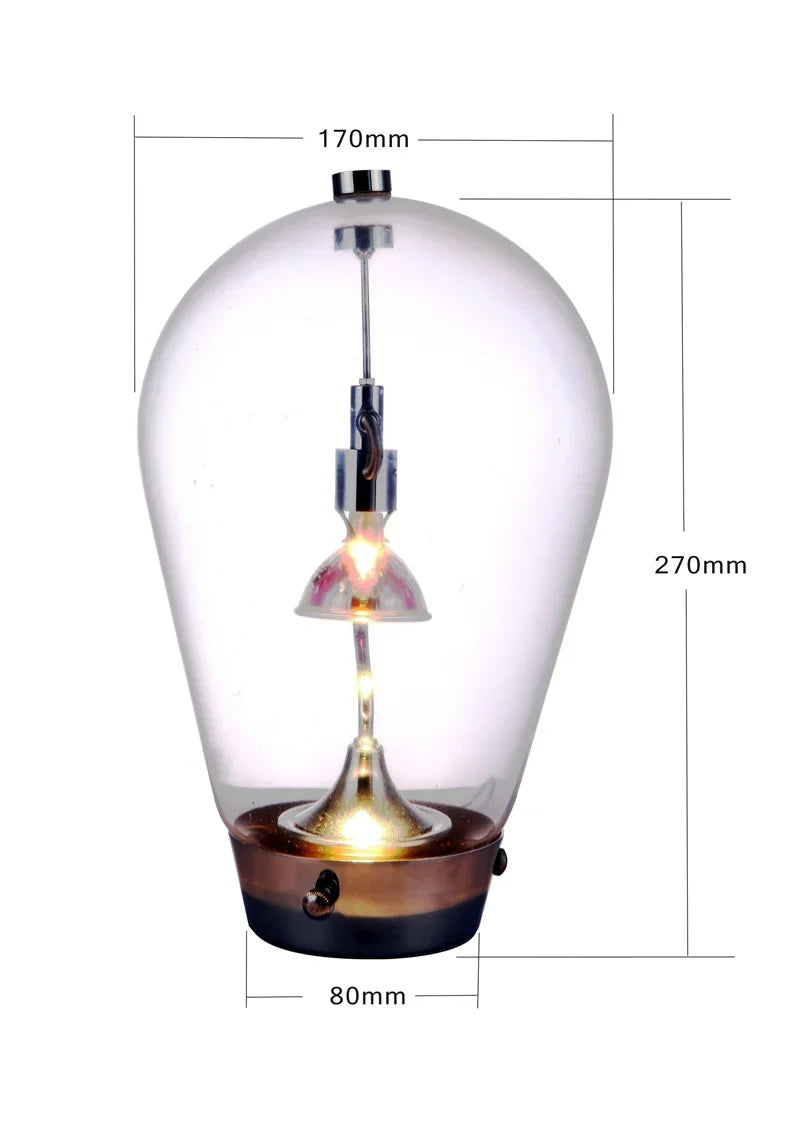 Modern Touch Glass Blown Magnet Desk Lamp for Living Room Study Room Bedroom Decoration Reading Desk Lamp