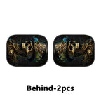 2/4PCS Gentleman Skull Pattern Car Floor Mats Water-absorbent Anti-slip Anti-fouling Mats for Car Front and Back Seat Carpets