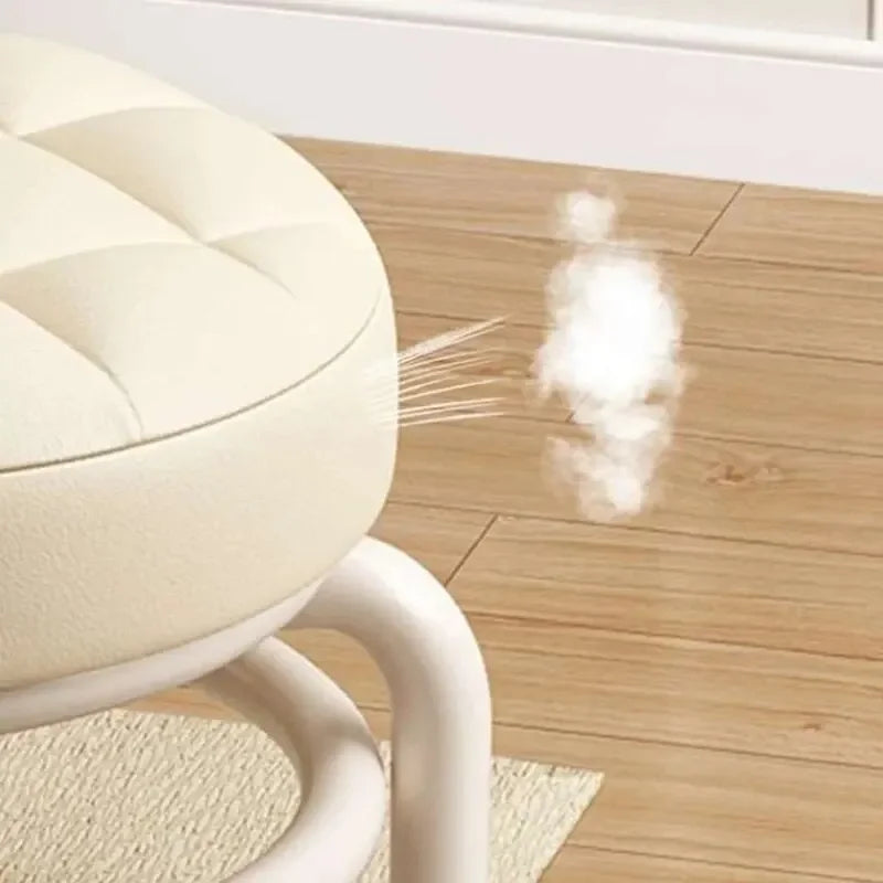 With Wheel Seat Sliding Wheel Low Stool Universal Wheel Small Stool Children Multifunctional Shoe Changing Stool Round Stool