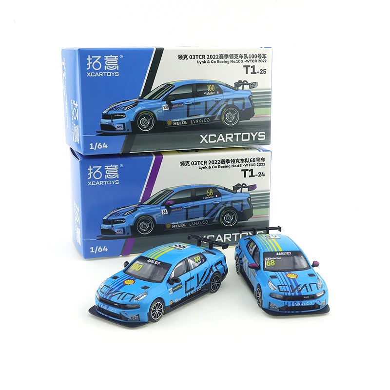 XCARTOYS 1:64 Lynk&Co Racing No.68.100 WTCR 2022 Car Alloy Toys Motor Vehicle Diecast Metal Model for Children