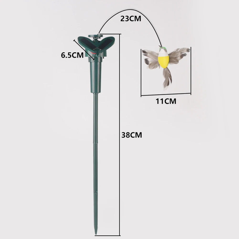 1-3PCS Solar Powered Flying Wobble Butterfly Ornament Durable Garden Dancing Fluttering Butterfly Humming Bird Stake Lawn Decor