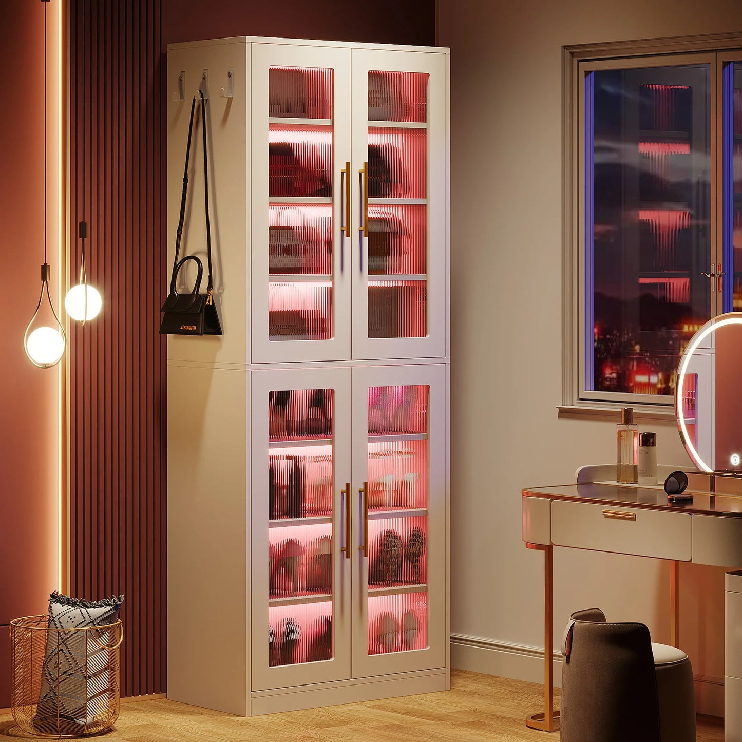 Modern 8-Tier Shoe Cabinet