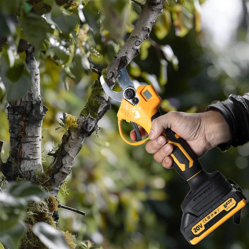 BABEQ 30mm Cordless Electric Scissors Rechargeable Brushless Electric Pruning Shears for Fruit Tree Bonsai Garden Tool Pruner