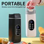 420ML Portable Juicer Blender 12 Blades Mini Juice Mixer Fruit Extractor Juice Maker Auto-Clean, Ice Crush & Ice storage cup