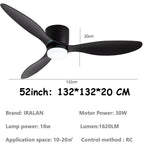Jelena LED Ceiling Fan Light 6th Gear Wind Speed Living Room Bedroom H