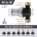 1/2'' 3/4'' 1'' Garden Hose Filter Brass Coupling Joint Agricultural Irrigation Tubing Prefilter Impurities 10-200 Mesh Strainer