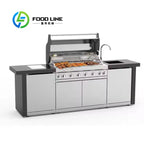 Customizable Cabinets Outdoor Kitchen Set With Bbq And Fridge Home Garden Barbecues Machine Bbq Grills Outdoor For Party
