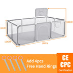 PANGDUBE Baby Playground Playpen for Baby and Toddlers Thicken Steel Pipes & Cloth Baby Fence Play Park Baby Activity Fence