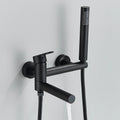 Black Bathtub Faucet Wall Mounted Waterfall Bath Shower System Embedded In Wall Tub Water Tap Shower Mixer Faucet