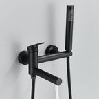 Black Bathtub Faucet Wall Mounted Waterfall Bath Shower System Embedded In Wall Tub Water Tap Shower Mixer Faucet
