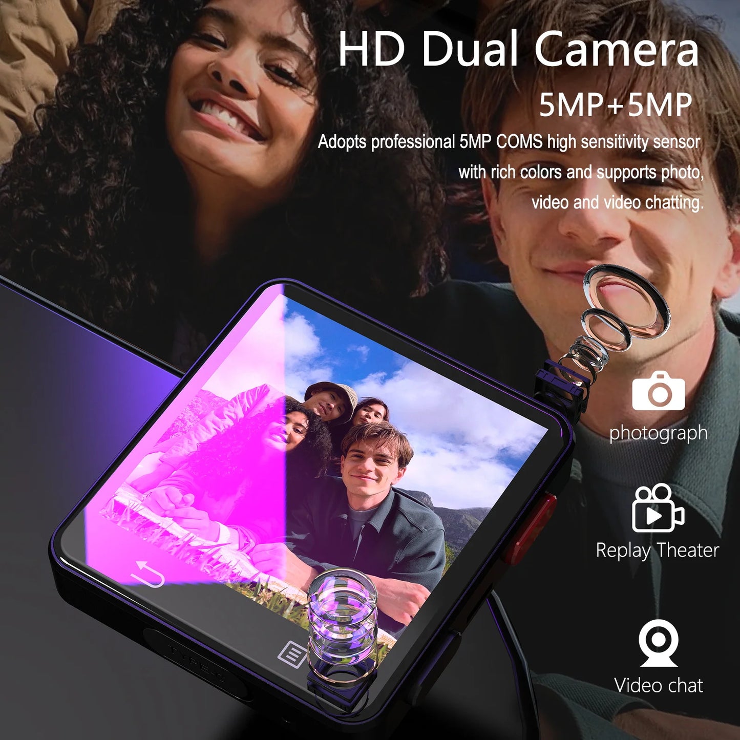 4G Android Smartwatch With 2.64 inch Large Screen Play Store 500W Dual Camera Game Watch Video 4G Calling Smart Watch Men Adult