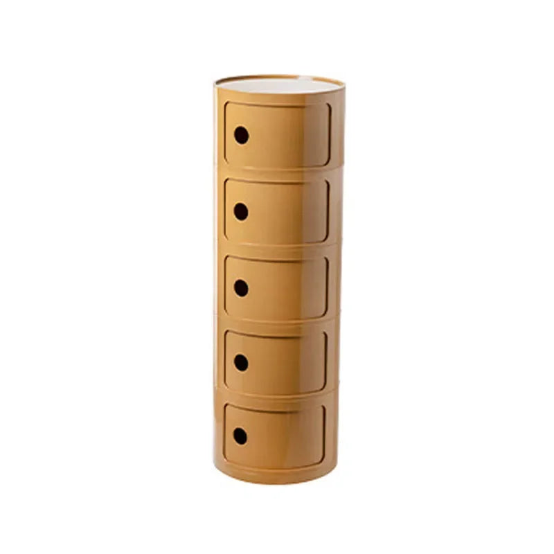 Creative Bedroom Bedside Table Modern Minimalist Round Storage Small Cabinet Large Capacity Plastic Side Cabinet