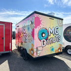 Custom Commercial Mobile Food Cart Trailer with  Kitchen Layout Stainless Steel Food Truck for Street Vending and Event Catering