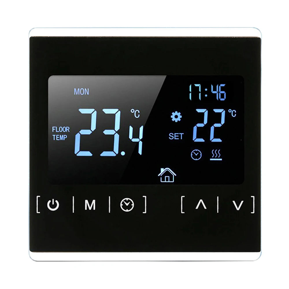 110V 120V 230V All Touch Screen Temperature Controller Thermoregulator Black Back Light Electric Heating Room Thermostat