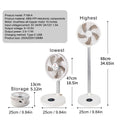 10 inches Remote control aluminum alloy folding fan outdoor home ultra