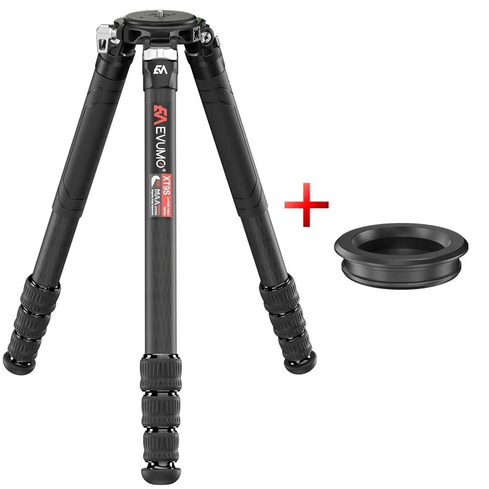 EVUMO XT9S Z8 Carbon Fiber Hunting Tripod Professional DSLRs Camera Tripod Heavy Duty Stand Camcorder Telescope Phone Load 40kg