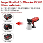Electric Spray Gun 1000ML Cordless Paint Spray Auto Furniture Steel Coating Airbrush Fit Makita/Dewalt/Milwaukee 20V No Battery