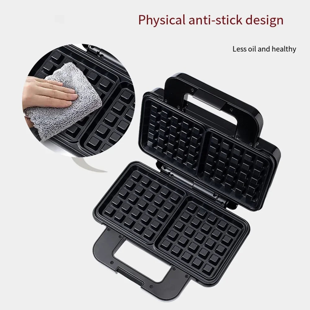 Multi-function 2-slice Muffin Maker, Fast Heating, Non-stick Coating, Suitable for Breakfast, Sandwiches, Snacks, Burgers, Etc