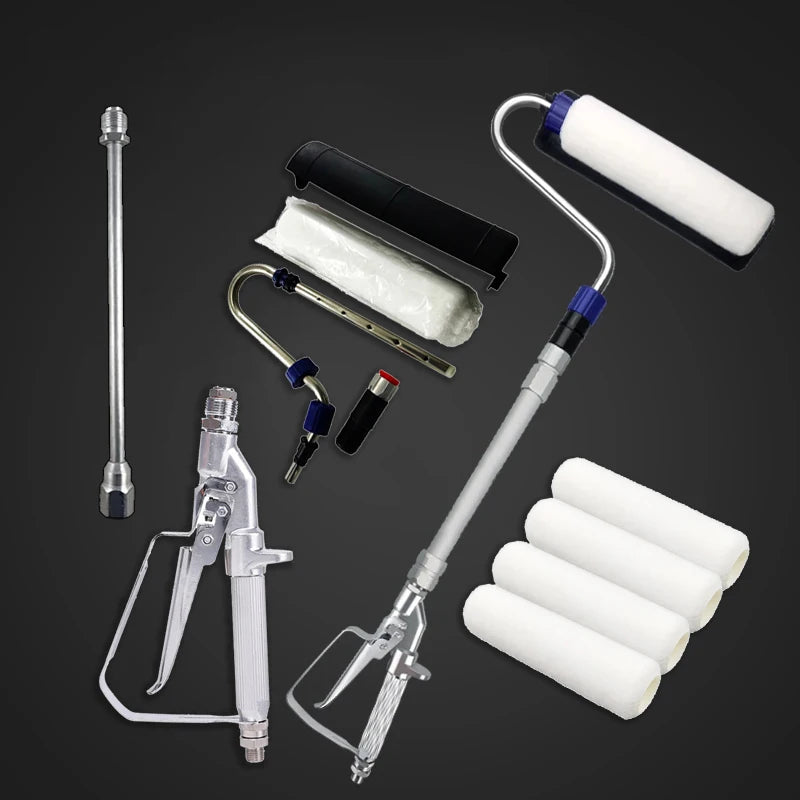 DIY Spray Tool Airless Spray Accessories Spray Roller Extension Rod Roller Head Self Assembly Spray Roller Brush Handle Tool
