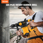 VEVOR 1500W Rotary Hammer Drill - 4-Mode SDS-Plus Corded Demolition Jackhammer | AlluCanFind