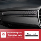 For Porsche Cayenne 2018 2019 2020 2021 2022 2023 2024 Real Carbon Fiber Car Central Control Complete Interior Decoration Frame