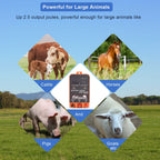 5-10KM Electric Fence Energizer 2.5 Joule With LCD Display 12V Energizer Controller for Farm Livestock Cows Cattle Horse