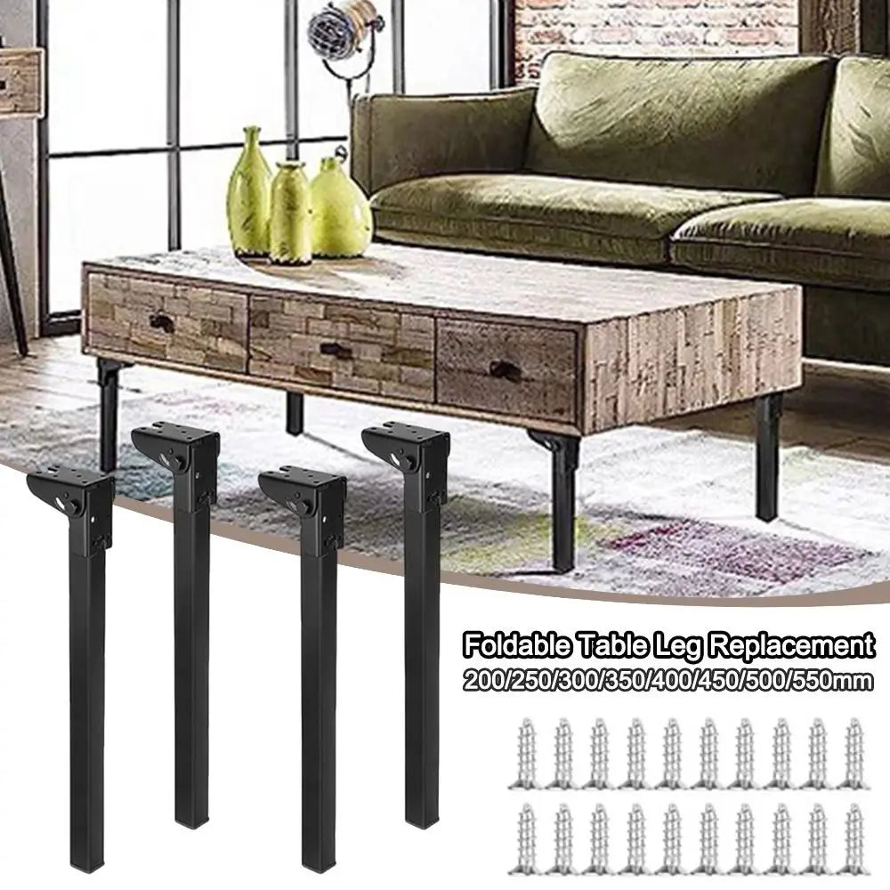 90° Folding Table Leg Replacement Metal DIY Bed Sofa Support Legs Collapsible Table Legs Feet