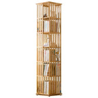 Rotating bookshelf 360 degree floor storage shelf Internet celebrity home simple student bookcase