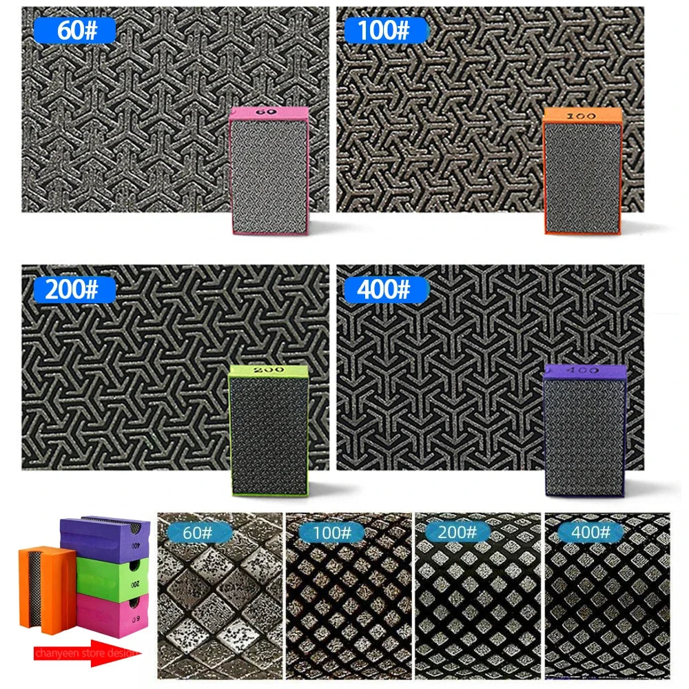 New! Concave Diamond Hand Polishing Pads Tile Glass Ceramic Abrasive Grinding Block Stone Marble Sanding Disc Polisher Tools